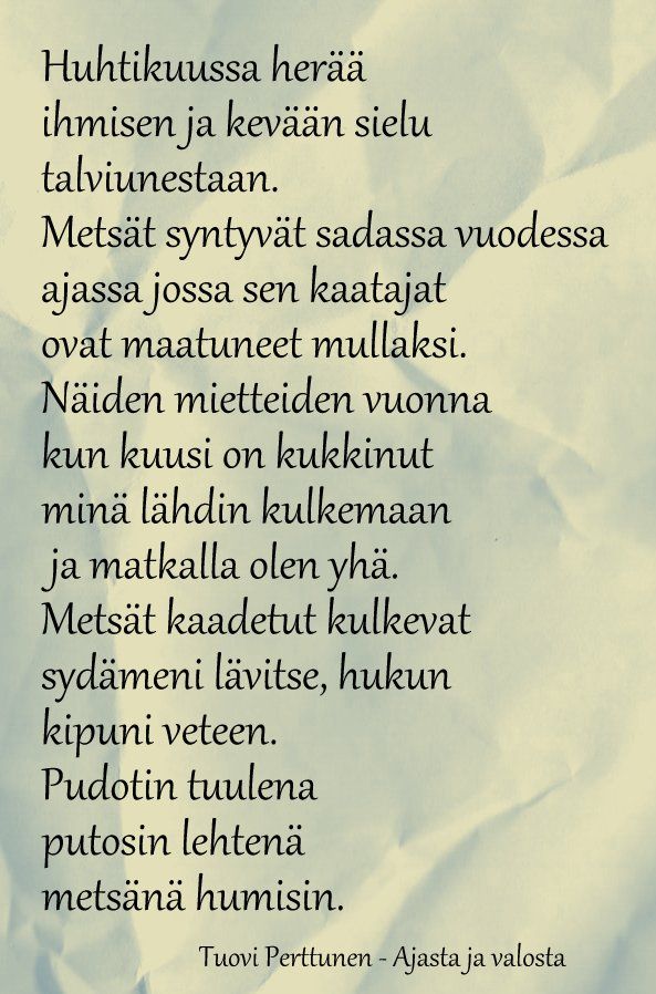 Huhtikuun runo